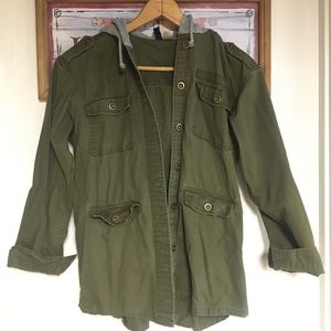 💗 Army green utility jacket